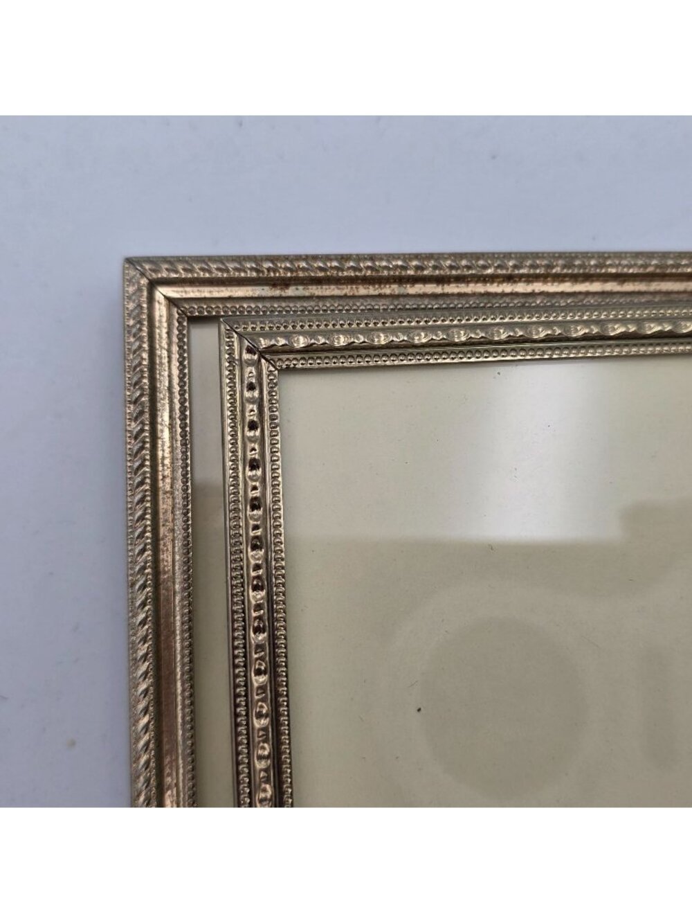 Gold Tone Ornate Vintage Picture Frames Metal Embossed Detailing 3x4.5" PF73